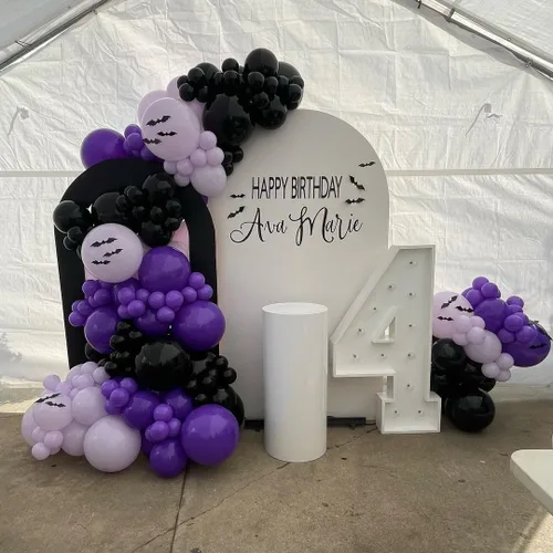 Miniatura 6 de KBZVNAF - Globos de látex morados oscuros para fiestas - Paquete de 50 globos de 12 pulgadas de helio, globos morados mate para cumpleaños, bodas