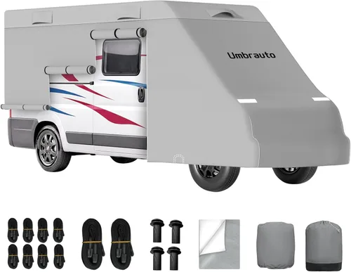 Miniatura 18 de Umbrauto Cubierta para caravana de 5ª rueda de 28 a 31 pies, 7 capas superiores extra gruesa, cubierta de quinta rueda, impermeable, resistente al