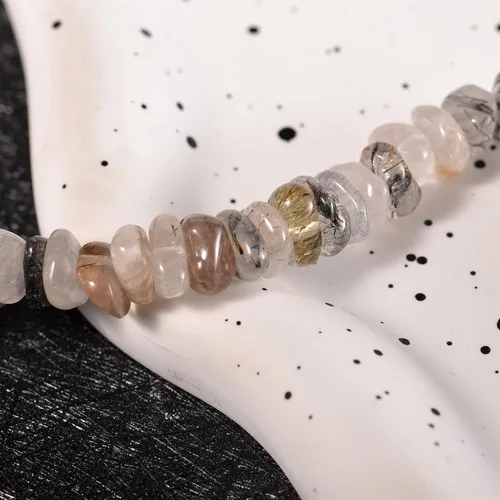 Miniatura 2 de 100 piezas de cuentas de piedras preciosas naturales para hacer joyas, 0.5 pulgadas, redondas irregulares, cuentas de cristal sueltas perforadas