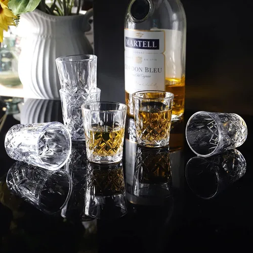 Miniatura 6 de JAIEF Vasos de chupito de tequila de 1.7 onzas con base pesada, vasos de cristal cordial (16)