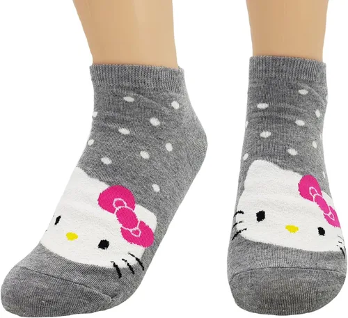 Miniatura 5 de Lote de calcetines de Hello Kitty JJMax, mezcla de algodón, tobilleros, talla única