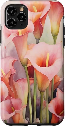 Miniatura 12 de iPhone 13 Pro Calla Lilies Flower Floral Watercolor Case