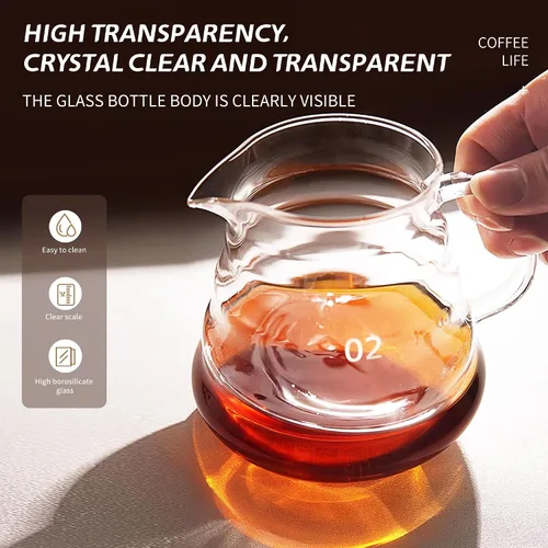 Miniatura 5 de Servidor de Café de Vidrio para Cafetera de Goteo, Jarra de Café de Vidrio Estándar, Cafetera con Tapa, Transparente, 01 360ml (12oz)
