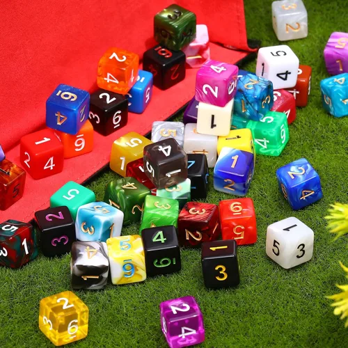 Miniatura 8 de Skylety Juego de 50 dados poliédricos de 10 caras para el aula con bolsa negra, juego de dados poliédricos, compatible con RPG MTG, juegos de mesa