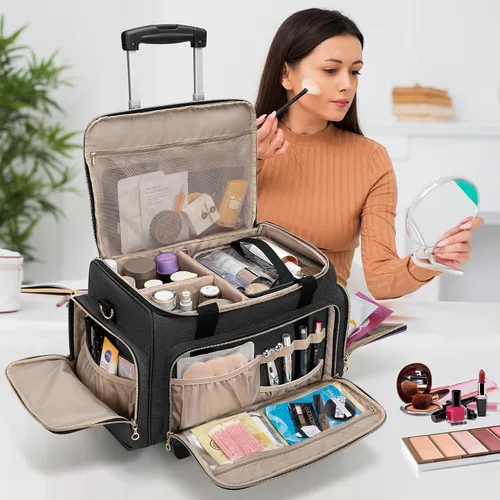 Miniatura 8 de LUXJA Almacenamiento Cosmético Rodante, Negro