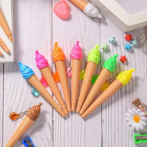 Miniatura 3 de Outus 12 bolígrafos de helado de verano, tinta bonita, colores surtidos, conos de helado, regalos de fiesta, regalo de graduación de verano, regalos