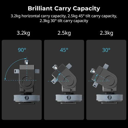Miniatura 4 de SmallRig Soporte para monitor de cámara Lite con zapata fría, giratorio de 360° e inclinación de 180° para monitor de campo, LED, flash y video