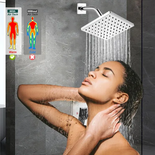 Miniatura 8 de Heyalan Juego de grifo de ducha con boquilla de bañera, kit de molduras de bañera y ducha con válvula, juego de grifo de ducha de baño de una sola