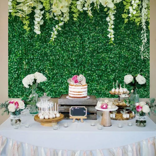Miniatura 5 de Fondo de césped de flores de GCIREC de 5 x 3 pies, césped de primavera verde, fondo de fotografía floral, cumpleaños, baby shower, boda, despedida