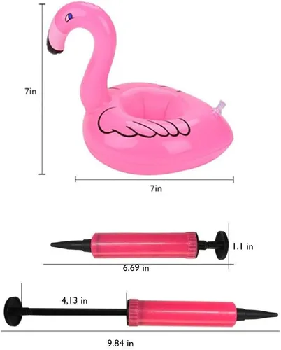 Miniatura 2 de Soporte inflable para bebidas, flotadores para piscina, portavasos flotantes, posavasos flotantes inflables para fiesta en la piscina