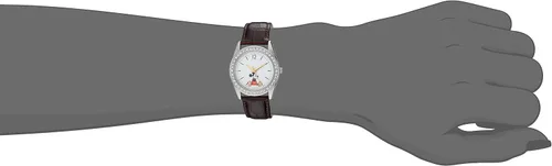 Miniatura 2 de Disney Reloj de cuarzo analógico redondo brillante para adultos, Marrón