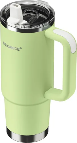 Miniatura 18 de Para café helado y licuados de frutas - Nunca vuelvas a beber de una tapa mohosa: vaso higiénico de 20 onzas, tapa 100% a prueba de fugas y boquilla