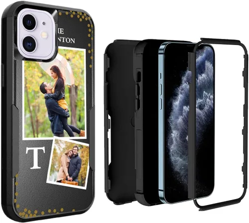 Miniatura 27 de Funda de fotos personalizada para iPhone 11 Apple Phone Plaid Collage - Imagen personalizada para hacer fotos en 3 híbridos gruesos resistentes