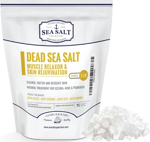 Miniatura 8 de Sea Salt Superstore Sal natural del Mar Muerto para remojar, sales minerales de grano grueso de Israel, que apoyan la relajación muscular