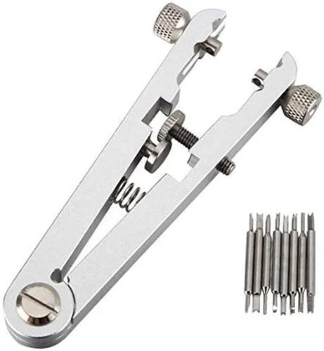 Miniatura 2 de Herramienta de reparación de barra de resorte de reloj - Kit de herramientas de barra de resorte Reloj Pin Correa Eliminación de banda (plata)