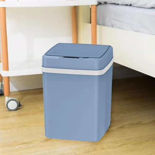 Miniatura 7 de Surakey Cubo de basura inteligente sin contacto con tapa recargable de 12 litros con sensor de movimiento automático, cubo de basura eléctrico