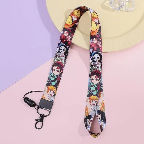 Miniatura 6 de Demon Anime Tanjiro & Nezuko - Cartera con cordón y llavero, tarjetero para tarjetas de identificación, bolsa con cordón, funda para el cuello