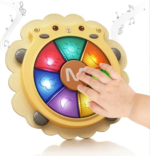 Miniatura 2 de Tumama - Tambor musical para bebé, juguete iluminado con sonido y luz, juego de instrumentos musicales, actividad sensorial, juguete educativo