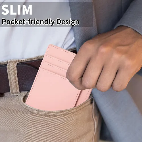 Miniatura 41 de Cartera Chelmon Slim RFID - Cartera de bolsillo frontal minimalista para tarjetas de crédito delgadas