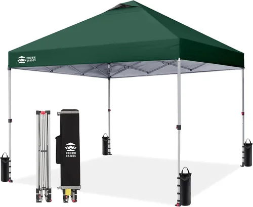 Miniatura 19 de CROWN SHADES Toldo desplegable de 8 x 8 pulgadas, tienda de campaña de playa con instalación CenterLok de un empuje, parasol fácil para exteriores