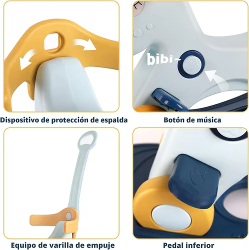 Miniatura 4 de Caballo mecedor 4 en 1 para niños pequeños de 1 a 3 años, juguete mecedor para bebé, divertido regalo de cumpleaños para niños de 1+ años, juguete