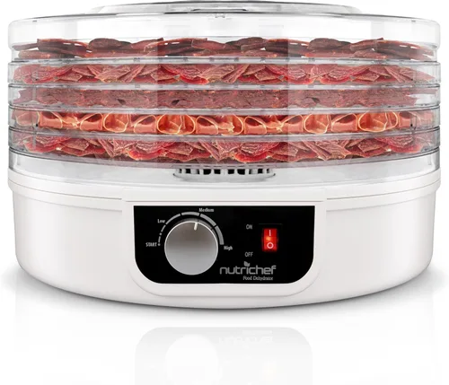 Miniatura 10 de NutriChef Deshidratador eléctrico de alimentos para encimera, conservador profesional de alimentos de varios niveles, deshidrata pescado, carnes