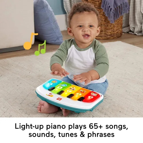 Miniatura 5 de Fisher-Price Silla Portátil para Bebé Deluxe Kick & Play Sit-Me-Up Asiento de Piso con Juguete de Piano de Aprendizaje y Bandeja de Snacks de Bebés