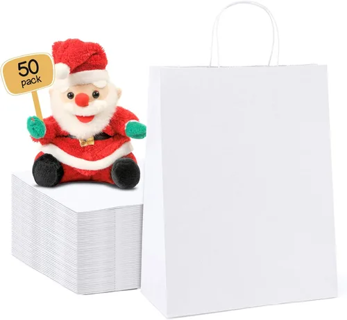 Miniatura 37 de METRONIC Bolsas de papel marrón de 10 x 5 x 13 pulgadas, 50 unidades, bolsas de regalo de papel kraft de tamaño mediano con asas, bolsa de papel