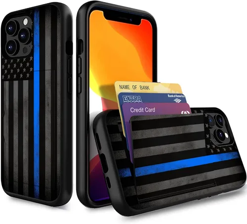 Miniatura 39 de Funda para iPhone Air, funda tipo cartera con ranura para tarjeta oculta, a prueba de golpes, TPU y PC, funda protectora de doble capa para iPhone