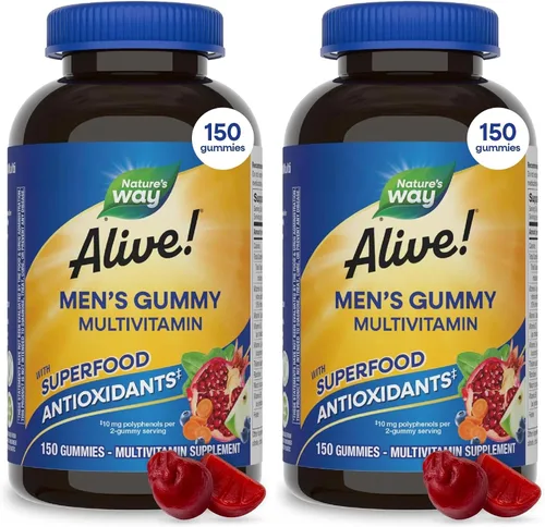 Miniatura 9 de Nature's Way Alive! Gomitas multivitamínicas para hombres, apoya el metabolismo energético*, la función muscular*, antioxidantes