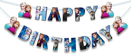 Miniatura 11 de Cartel de feliz cumpleaños de Cri Babes, decoración de fiesta temática de dibujos animados de muñeca de bebé, colorido cartel colgante