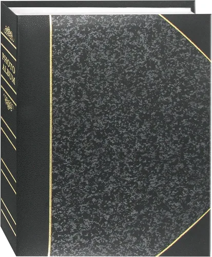 Pioneer Photo Albums BT-68 - Álbum de fotos Le Memo (100 bolsillos, 6 x 8 pulgadas), color plateado y negro