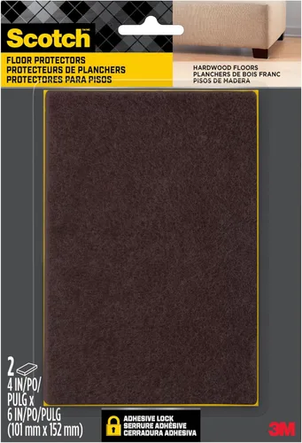 Scotch almohadillas de fieltro, redondas, marrones, de 1 pulgada de diámetro, 16 almohadillas por paquete (SP821-NA)., SP820-NA