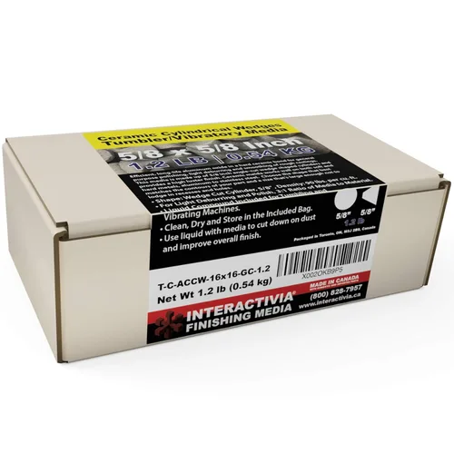 Miniatura 3 de Conos de corte recto de 1/2" x 5/8" – Fórmula de uso general, medios vibratorios, 1 libra incluye una bolsa (limpiar, secar y almacenar) para usar