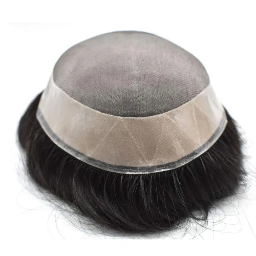 Miniatura 4 de Sistema de reemplazo de cabello tipo tupé para hombre, sistema de cabello humano real, piezas de cabello para hombre, protesis capilar para hombre