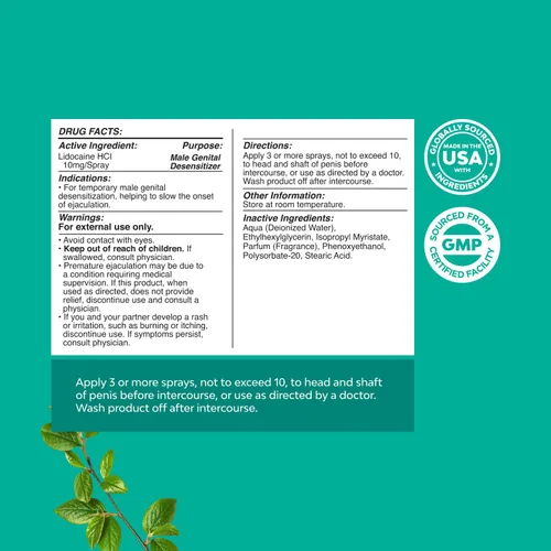 Miniatura 2 de Spray tópico desensibilizante de lidocaína con control de clímax para hombres, rendimiento más duradero, espray natural para hombres y prolonga