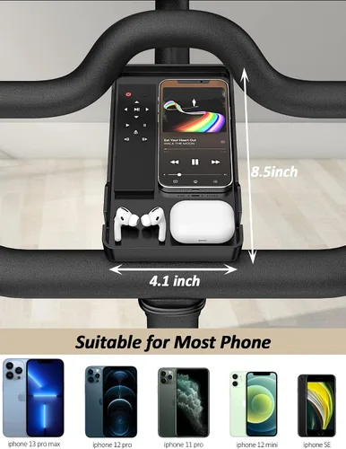 Miniatura 4 de Soporte de teléfono para bicicleta Peloton y bicicleta Peloton +, accesorios de bicicleta Peloton, bandeja de montaje de alfombrilla de silicona