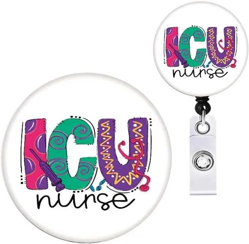 Miniatura 9 de Carrete de insignia de enfermera Back & Body Hurts, lindo y divertido carretes retráctiles para enfermeras, clip de insignia CNA LPN LVN con clip