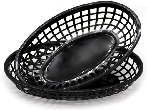 Miniatura 5 de Combo de cesta de comida rápida de estilo retro (12 unidades) y forro a cuadros (100 unidades). La cesta de comida rápida es apta para lavavajillas.