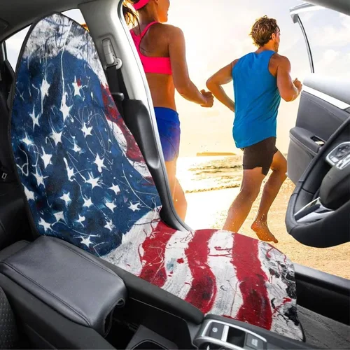 Miniatura 5 de Rnyleeg Funda de toalla para asiento delantero de automóvil de Acción de Gracias para otoño, después del gimnasio, natación, yoga, fundas