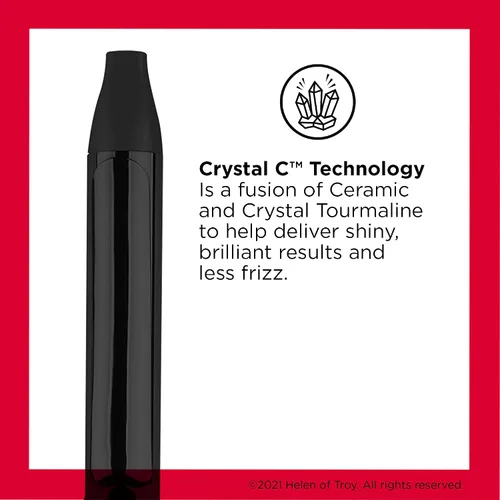Miniatura 2 de Revlon Crystal C + rizador de pelo de cerámica, brillo duradero y menos encrespamiento, (1 pulgada)