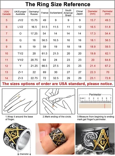 Miniatura 5 de FaithHeart Anillos de sello masónico para hombres, joyería masónica de acero inoxidable, anillo de pulgar punk con embalaje delicado