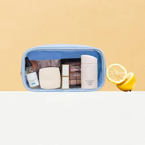 Miniatura 4 de KOTORA Bolsa de maquillaje transparente, bolsa de cosméticos, pequeña bolsa pequeña, bolsa de aseo aprobada por la TSA, bolsas de aseo