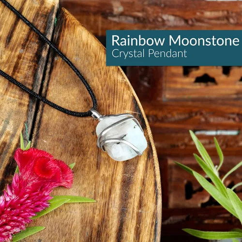 Miniatura 2 de PYOR Collar con colgante curativo de Reiki de cristal, gemas de buena suerte, prosperidad, riqueza, piedras preciosas naturales, collares de buena