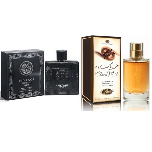 Miniatura 36 de Set de regalo de perfume para hombre, EDP, paquete de 2 (3.4 oz / 3.4 fl oz cada uno), Amazing Code Gold, AQUA DE EP BLUE, ámbar picante y azul