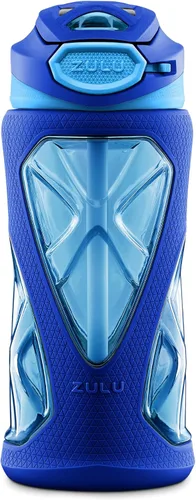 ZULU Torque 2 Pack 16oz Plastic Kids Water Bottle azul (Mojo Blue)