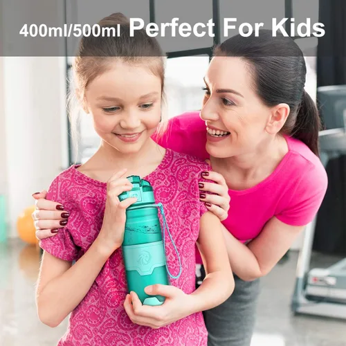 Miniatura 6 de Botella de agua deportiva Zorri, 400/500/700ml/1L, sin BPA, a prueba de fugas, ligera, botellas Tritan para exteriores, camping, ciclismo, fitness
