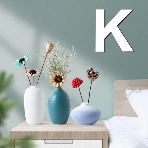 Miniatura 5 de Letra K de madera de 12 pulgadas de grosor, letra de madera grande sin terminar de 1/4 de pulgada de grosor para manualidades, decoración de pared