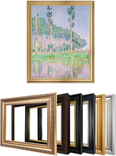 Miniatura 134 de IPIC - Reproducción artística de los lirios de agua de Claude Monet 1906, impresiones giclée coinciden con el marco dorado clásico, arte de pared