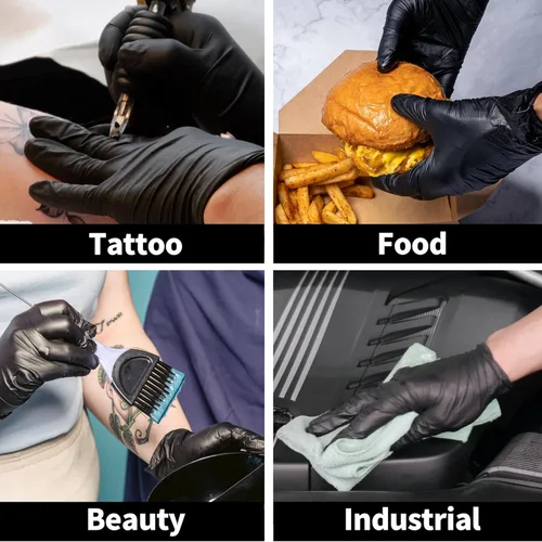 Miniatura 7 de Basic Guantes de examen de vinilo, guantes Safty de 4 mil sin látex y sin polvo, guantes médicos desechables SGBE 8001 Synmax pequeños